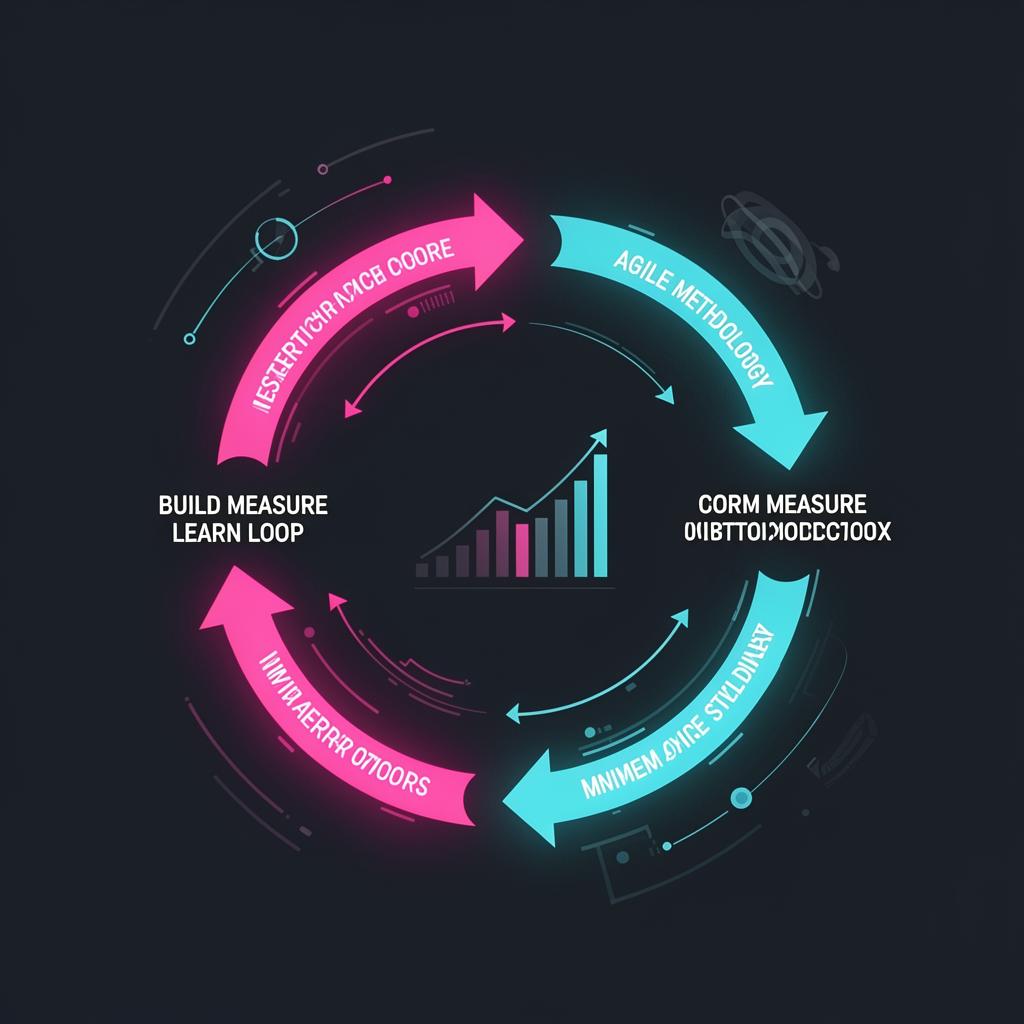 Cycle d'itération agile Build-Measure-Learn pour améliorer un business model